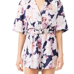 Cynthia Rowley Belted Romper NWOT